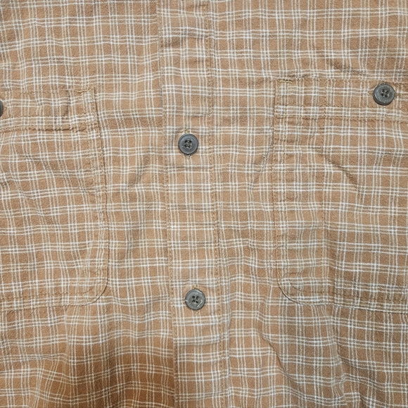 Patagonia Men’s XL Hemp Organic Cotton Plaid Button Shirt Rust Orange - Picture 2 of 8